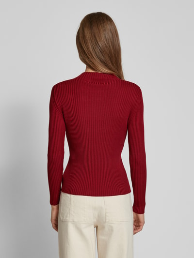 More & More Gebreide pullover met opstaande kraag Kersenrood - 5