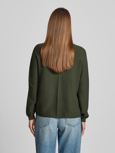 Christian Berg Woman Strickpullover mit gerippten Abschlüssen Oliv 5