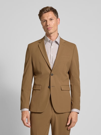 SELECTED HOMME Slim Fit Anzugsakko mit Viskose-Anteil Modell 'LIAM' Cognac 4