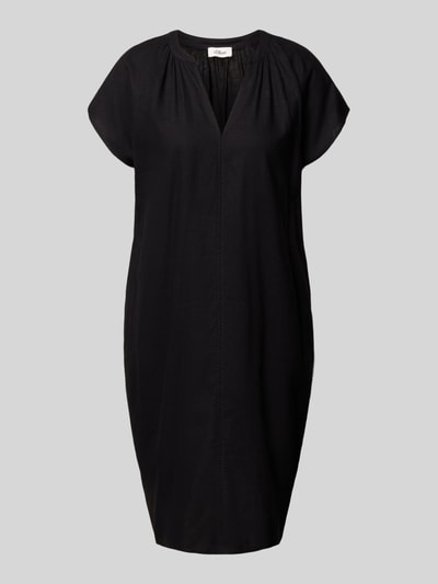 s.Oliver RED LABEL Relaxed fit blousejurk van een mix van linnen en viscose Zwart - 2