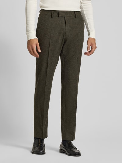 Tiger of Sweden Slim Fit Hose aus Woll-Mix mit Baumwoll-Anteil Modell 'Tenuta' Dunkelgruen 4