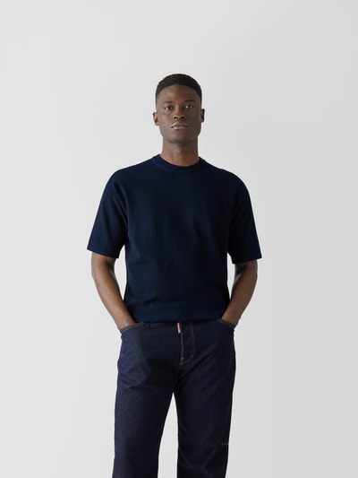 Roberto Collina T-Shirt mit Rundhalsausschnitt Marineblau 4