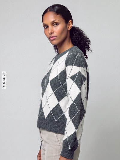 VERO MODA Pullover mit Rundhalsausschnitt Dunkelgrau Melange 3