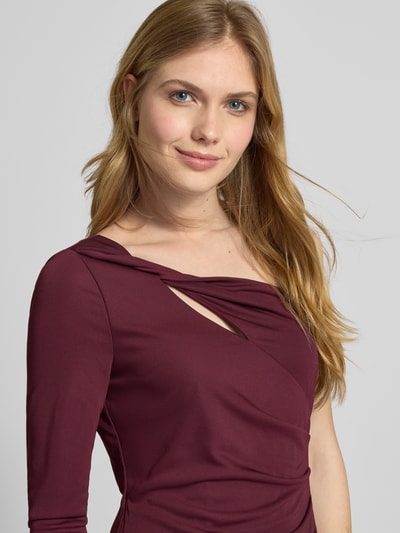 Lauren Ralph Lauren Knielanges Cocktailkleid mit Cut Out Modell 'KASHERN' Bordeaux 3