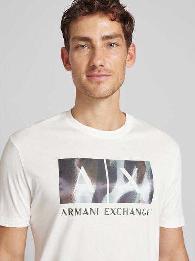 ARMANI EXCHANGE T-Shirt mit Label-Print Weiss 3