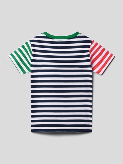 Polo Ralph Lauren Kids T-shirt in colour-blocking-design Marineblauw - 3