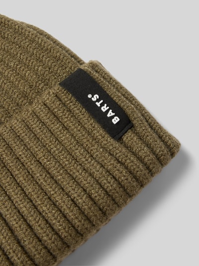 Barts Beanie met labeldetail, model 'SUMTER' Olijfgroen - 2