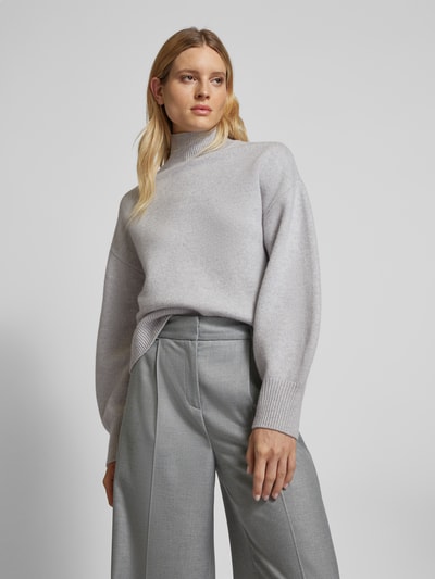 P&C* curated by Anouk Yve Gebreide pullover met opstaande kraag - capsulegarderobe Lichtgrijs gemêleerd - 4