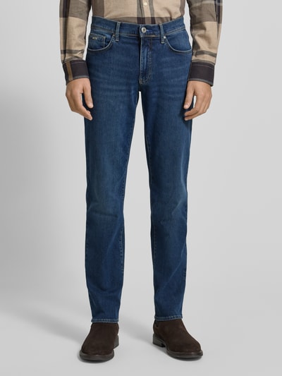Brax Straight Fit Jeans mit 5-Pocket-Design Modell 'Cadiz' Blau 4