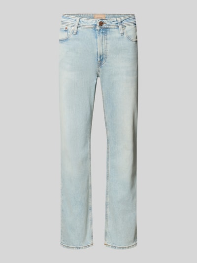 Productfoto, Straight Fit Jeans uit mix van katoen en elastaan model 'CLARK ORIGINAL' van JACK & JONES, 5-pocketmodel, lichtblauw, heren