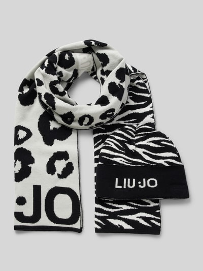 Liu Jo White Beanie in een set met sjaal, model 'Sciarpa' Zwart - 1