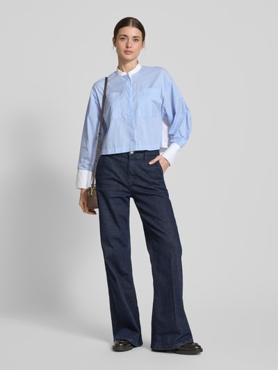 MAX&Co. Relaxed Fit Hemdbluse mit Stehkragen Modell 'CALA' Bleu 1
