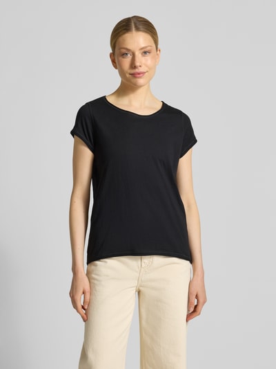 s.Oliver RED LABEL Regular Fit T-Shirt aus Baumwoll-Flammgarn Black 4