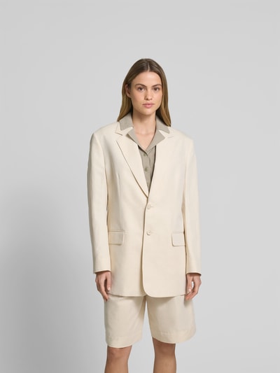 Filippa K Relaxed Fit Blazer mit Knopfleiste Ecru 4