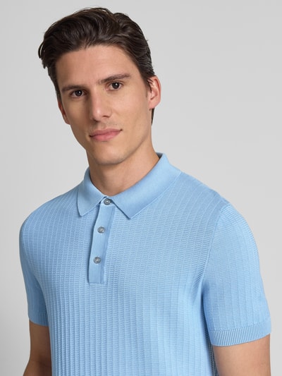 JOOP! Collection Regular fit poloshirt met structuurmotief, model 'Mauron' Bleu - 3