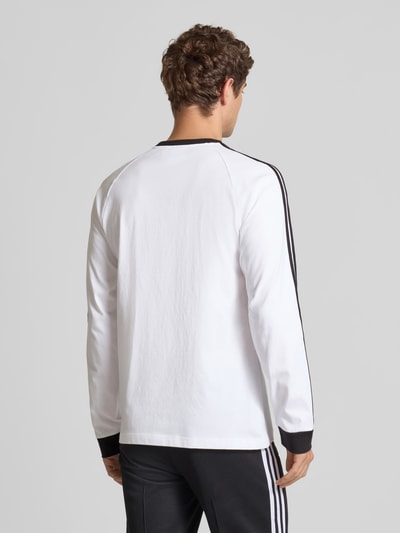 adidas Originals Shirt met lange mouwen, labelstitching en ronde hals Wit - 5