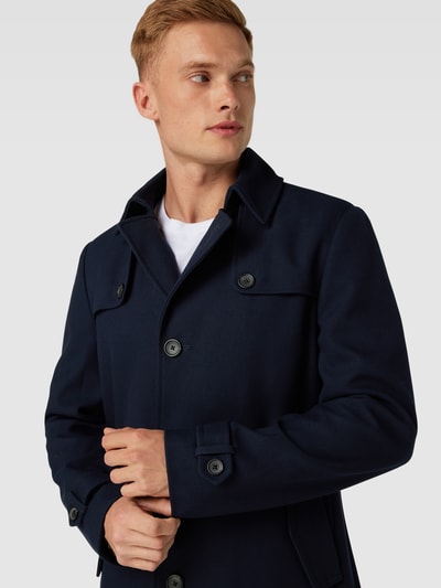 s.Oliver BLACK LABEL Jack met platte kraag en mouwtrensjes Marineblauw - 3