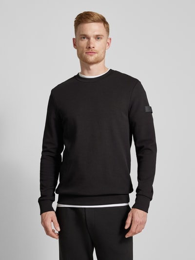 JOOP! Collection Sweatshirt met labelbadge, model 'Steve' Zwart - 4