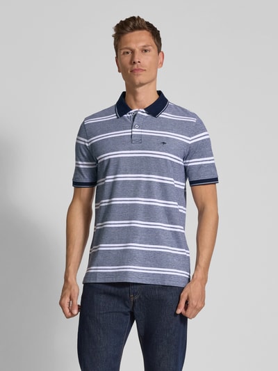 Fynch-Hatton Regular Fit Poloshirt mit Label-Stitching Marine 4