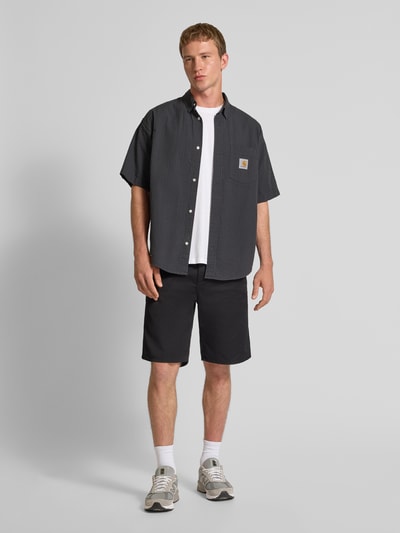 Carhartt Work In Progress Freizeithemd mit Strukturmuster Black 1