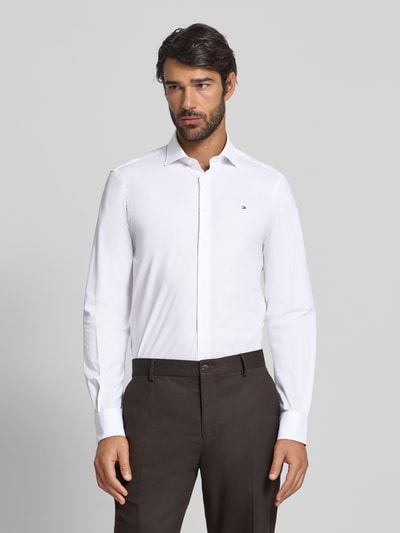 Tommy Hilfiger Tailored Slim Fit Businesshemd aus Baumwoll-Mix Weiss 4