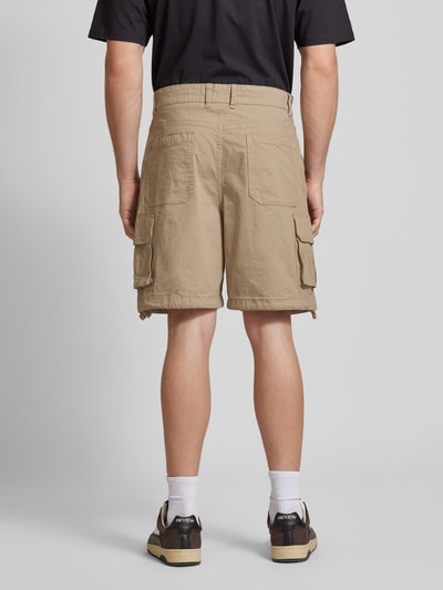 REVIEW Straight leg cargoshort met labelpatch Beige - 5