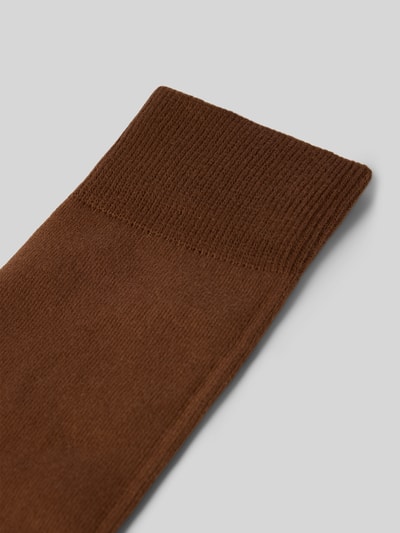 Produktfoto, Socken aus Baumwoll-Mix Modell 'Family' von FALKE in Braun, Mieszanka bawełny, prążkowane ściągacze, Z napisem z logo
