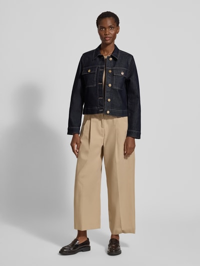 s.Oliver BLACK LABEL Regular Fit Jeansjacke aus Baumwoll-Mix Dunkelblau 1