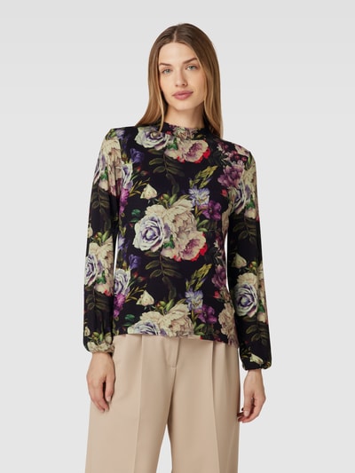 Christian Berg Woman Shirt met lange mouwen met all-over motief Zwart - 4