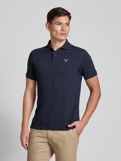 Barbour Poloshirt met korte knoopsluiting Marineblauw - 4