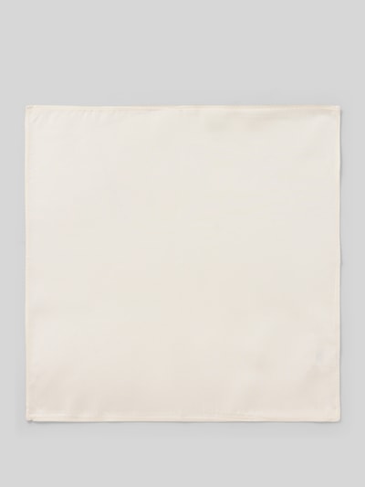 Produktfoto, Einstecktuch aus Seide von MONTI, quadratisch, Two-Tone-Optik, Steppnähte, creme, glatte Textur, 28 cm x 28 cm