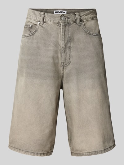 REVIEW Baggy fit korte jeans in 5-pocketmodel Middengrijs - 2