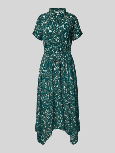 Apricot Midikleid aus Viskose mit Eingrifftaschen Gruen 2