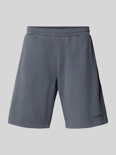 REVIEW Relaxed Fit Sweatshorts mit Label-Print Dunkelgrau 2
