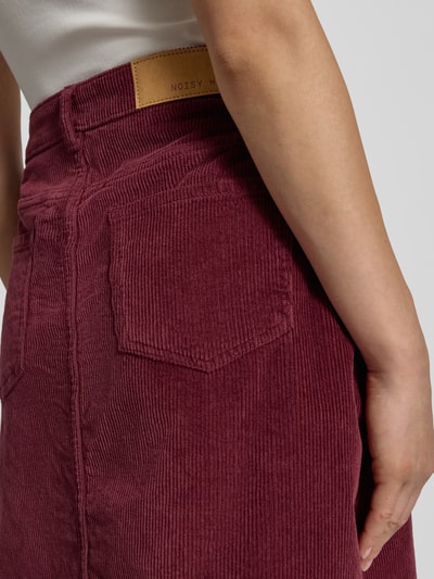 Noisy May Minirock mit 5-Pocket-Design Dunkelrot 3