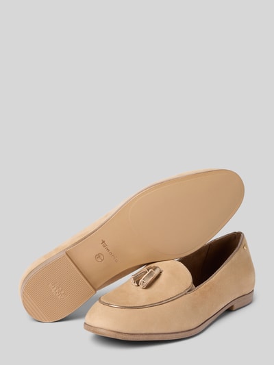 Tamaris Leren loafers met applicatie Camel - 4