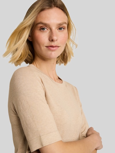 Tom Tailor Regular Fit Pullover aus Baumwoll-Mix mit Seiden-Anteil ' Weiss 3