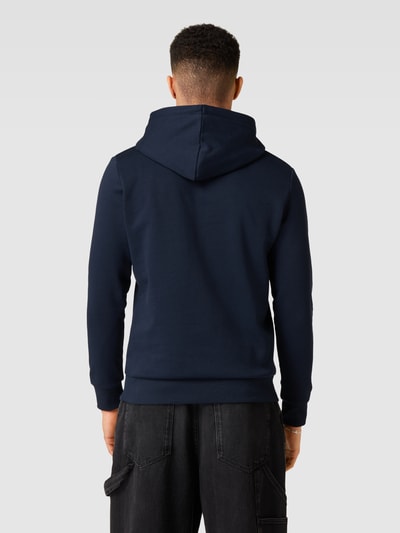 Jack & Jones Hoodie met labelprint, model 'COHUNT' Donkerblauw - 5