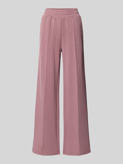 Produktfoto, Wide-Leg-Pants mit französischen Eingrifftaschen von VARLEY aus Viskose-Mix mit Stretch-Anteil, ausgestellter Schnitt, zartrosa Struktur