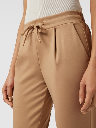 ICHI Stoffen broek met steekzakken Camel - 3