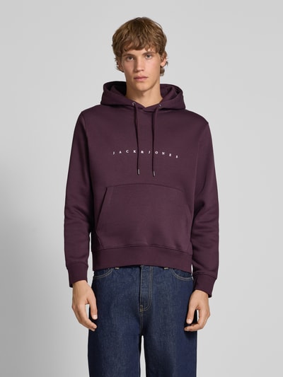 Jack & Jones Hoodie mit Label-Print Bordeaux 4