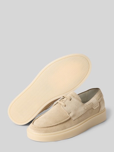 Antony Morato Lederloafer mit Label-Details Modell 'ARTIE' Beige 4