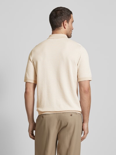 Cinque Regular Fit Poloshirt mit Strukturmuster Modell 'FLAVIN' Beige 5