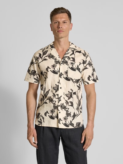 GABBA Loose Fit Freizeithemd aus Leinen-Baumwoll-Mix Modell 'Sven' Black 4