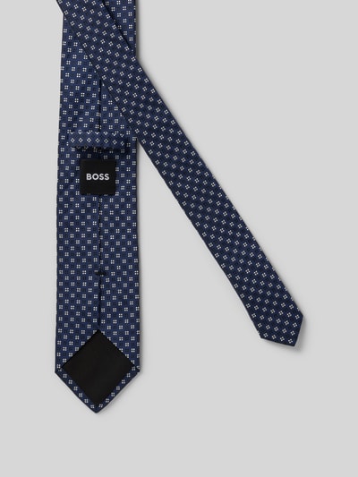 BOSS Stropdas van zijdemix  Marineblauw - 3