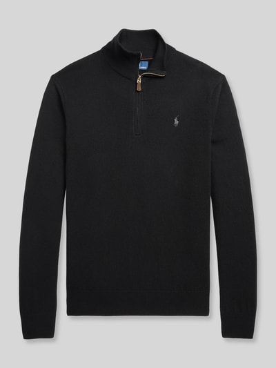Polo Ralph Lauren Regular Fit Troyer aus reiner Wolle Black 2