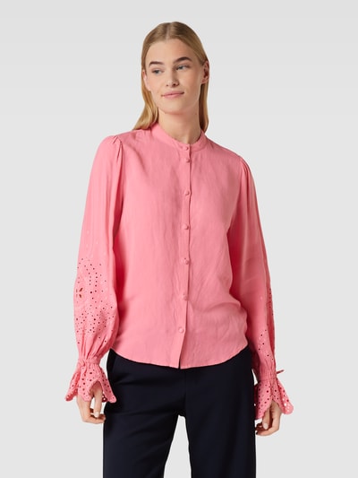 FABIENNE CHAPOT Blouse met viscose en broderie anglaise, model 'Clarissa' Felroze - 4