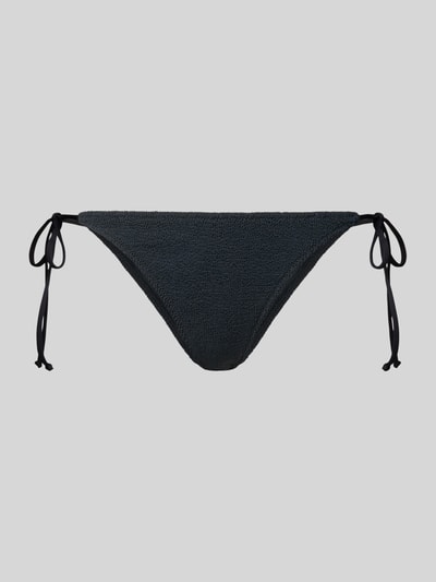Produktfoto, Bikini-Hose mit Strukturmuster Modell 'Virgo' von MC2 Saint Barth, ciemny granat, wiązania, damska, materiał elastyczny, tekstura