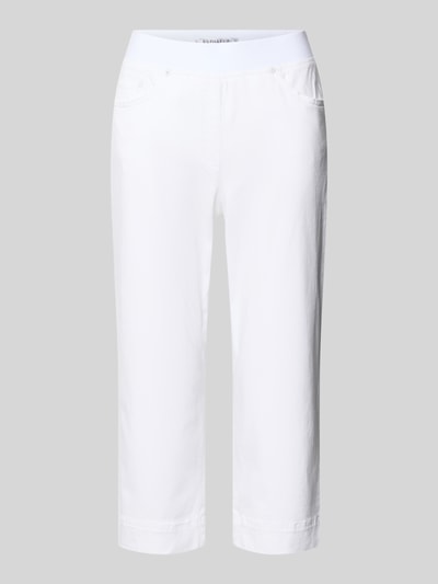 Produktfoto, Slim Fit Caprihose aus Baumwoll-Mix von Raphaela By Brax, efekt: jednolity kolor, krój slim fit, ściągacz: elastyczny, materiał: mieszanka bawełny