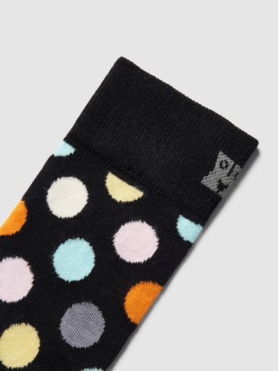 Happy Socks Socken mit Allover-Muster Modell 'Big Dot' Black 2